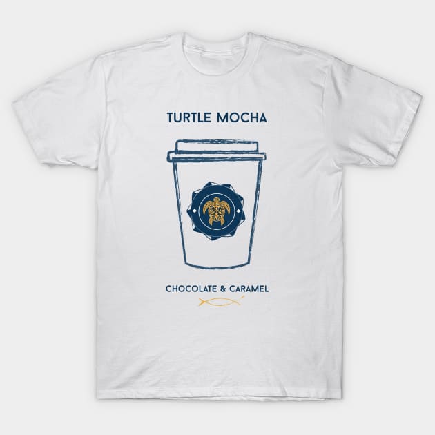 Turtle Mocha T-Shirt by StarflowerDesignsByMJ